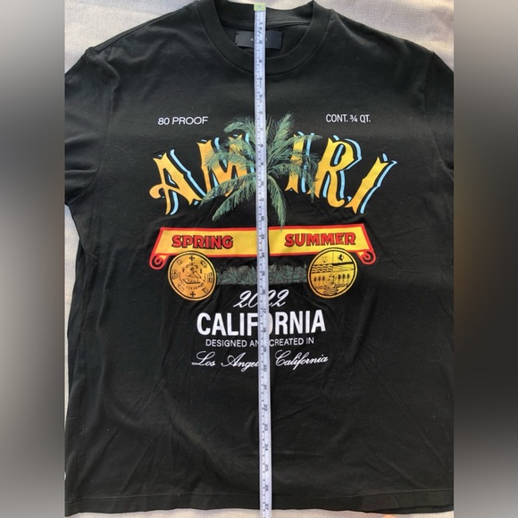 AMIRI Rum Label Black Short Sleeve Tshirt EUC Size Small - Picture 6 of 11